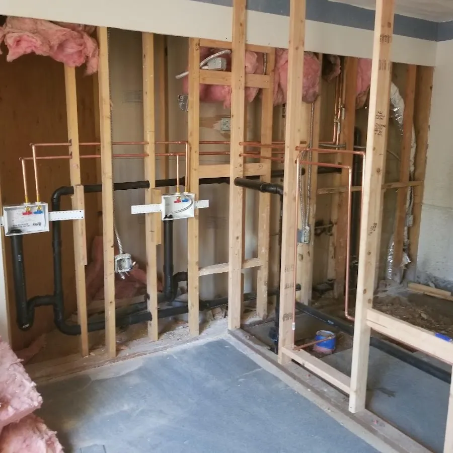 Copper pipe rough-in and plumbing installation in Miami Gardens